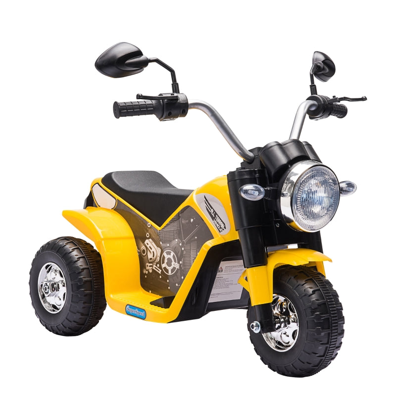 HOMCOM Kids Electric Ride On Motorcycle Bike Yellow