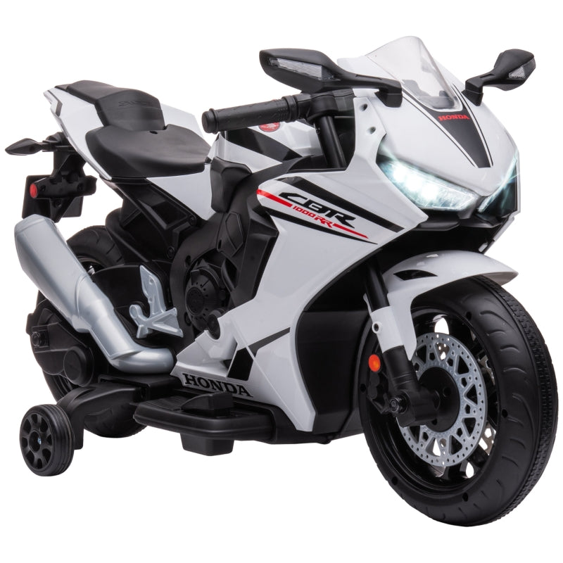 HOMCOM Kids Electric Ride On Motorcycle Bike 6v White