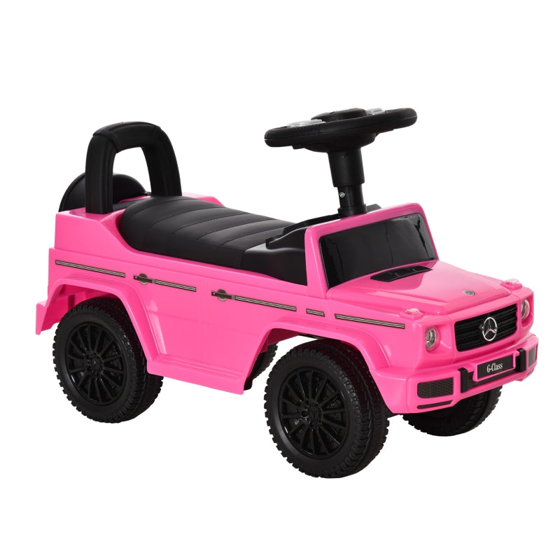 Pink mercedes best sale kid car