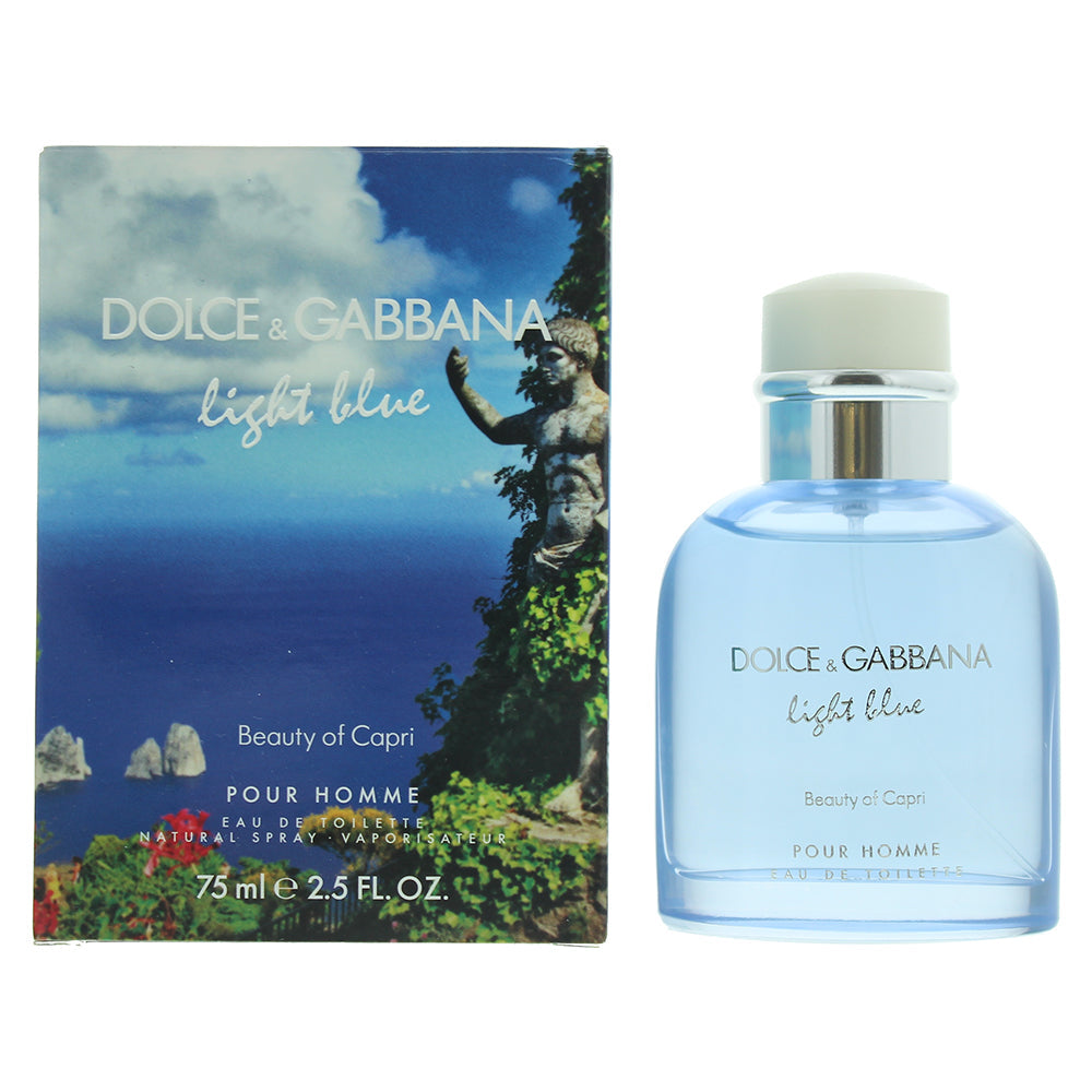 Dolce & Gabbana Light Blue for Men Eau de Toilette Spray, 2.5 Fl Oz