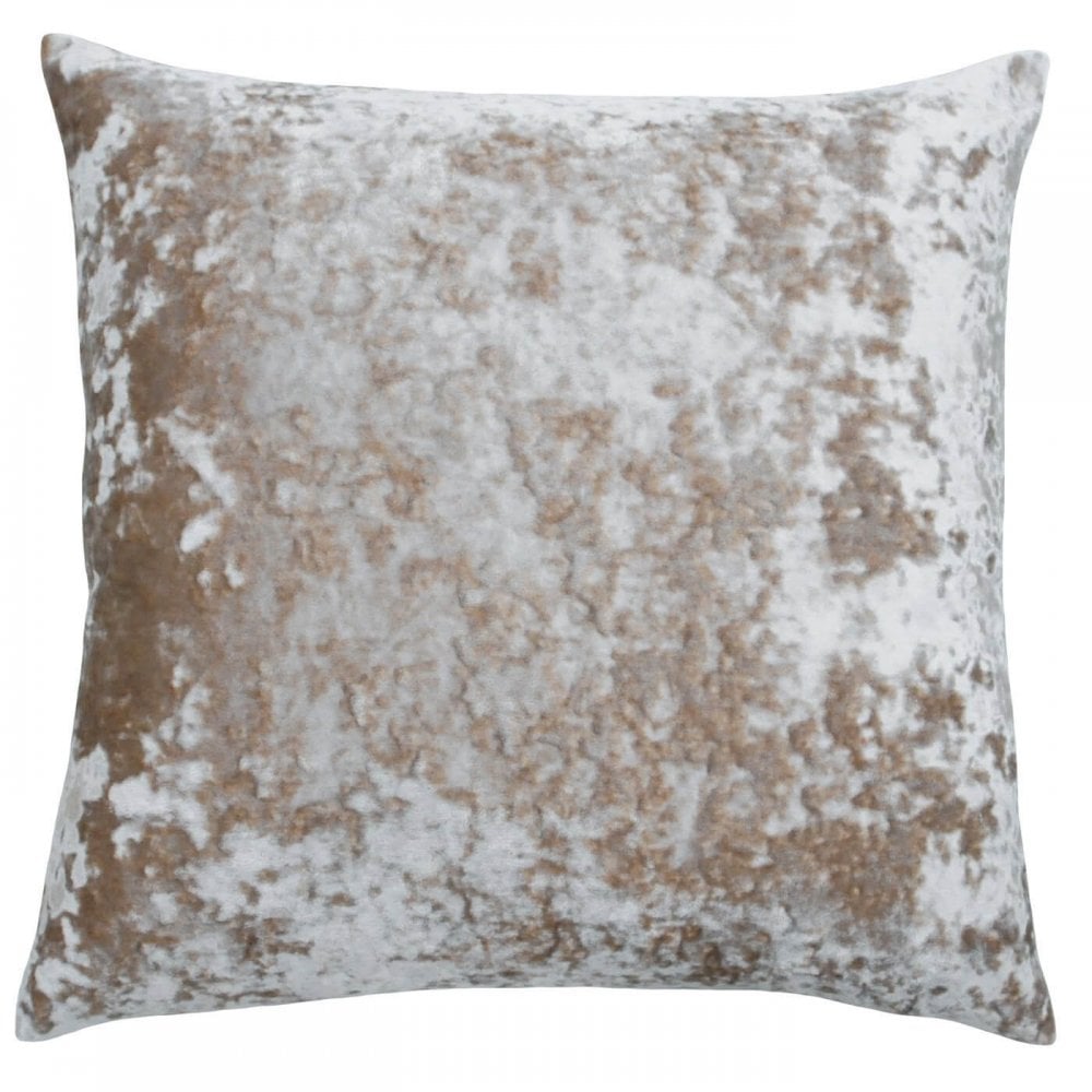 Champagne crushed velvet cushions hotsell