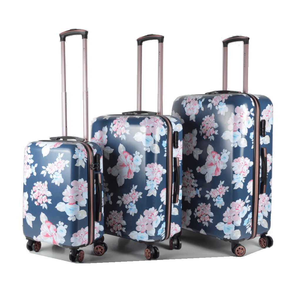 Floral Print ABS Luggage Small