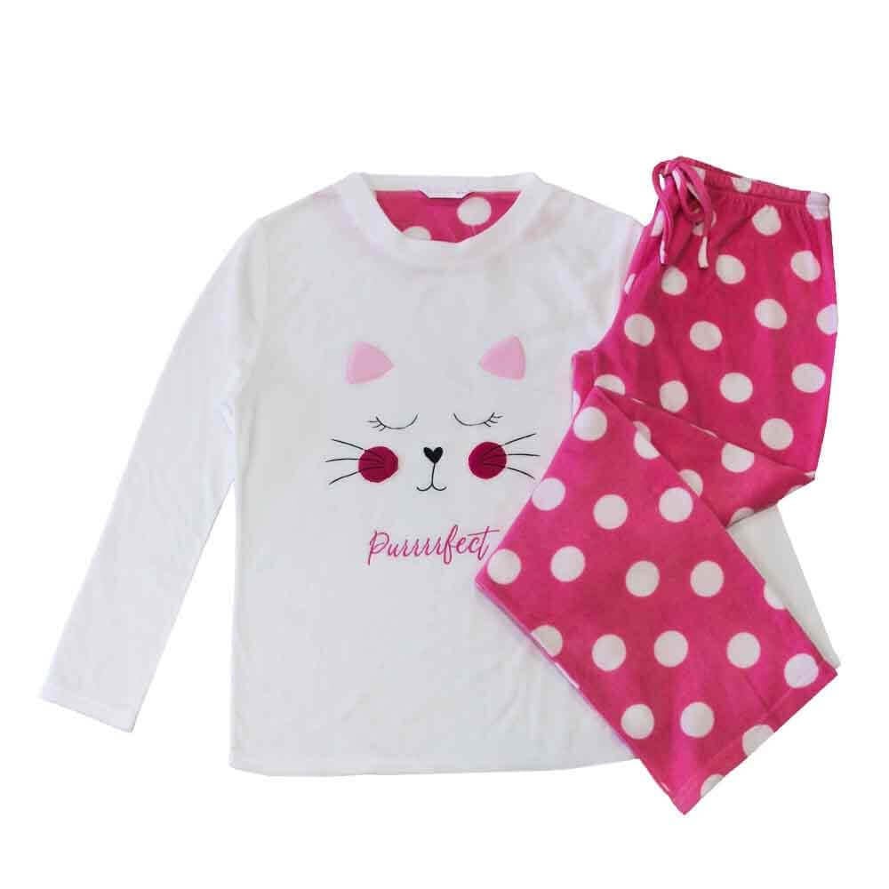 Fleece hot sale cat pyjamas