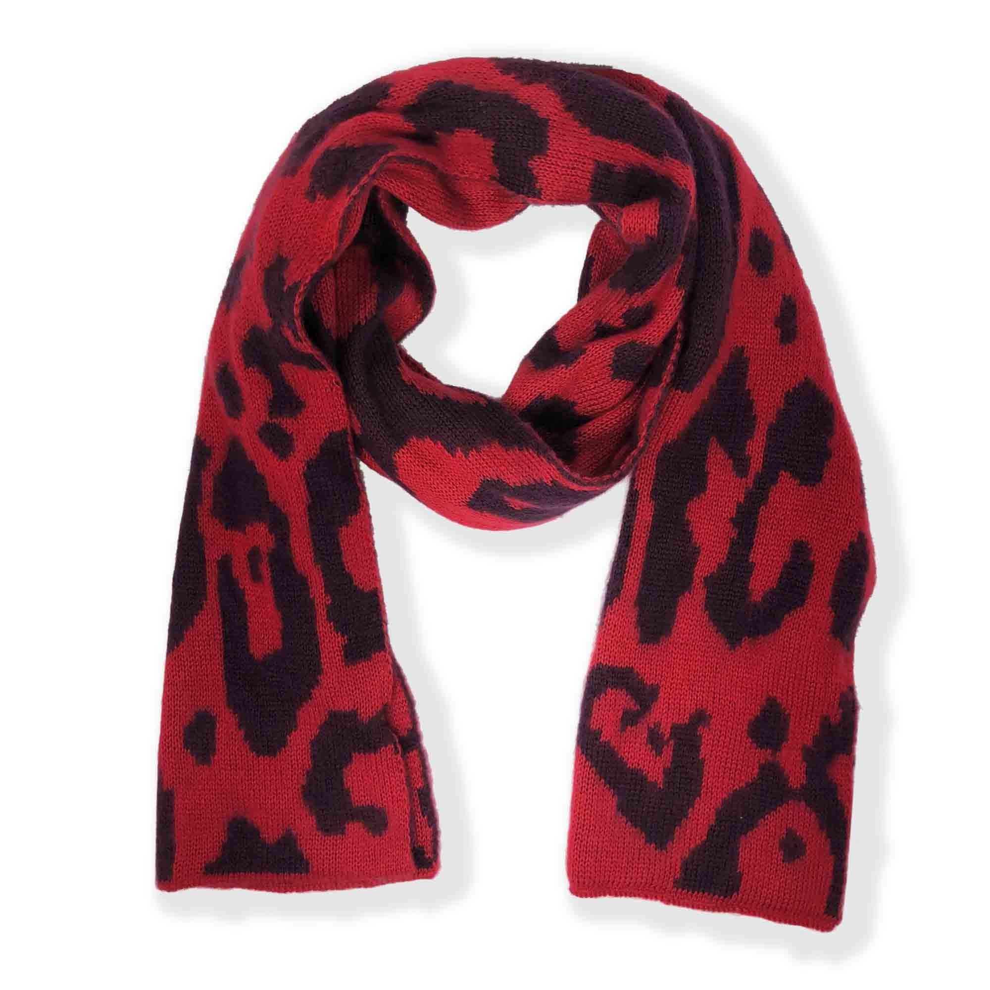 Red animal discount print scarf