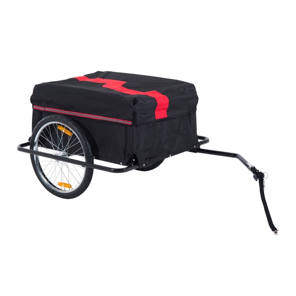 Bike Trailer Folding Cargo in Steel Frame Extra Bicycle Storage Carrie