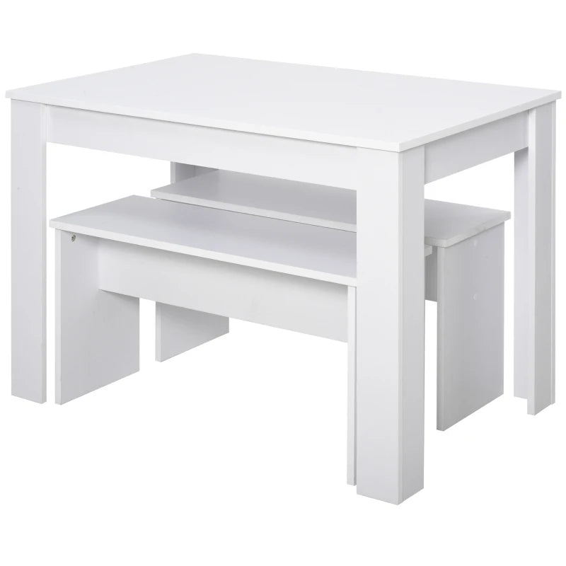 White gloss deals bench dining set