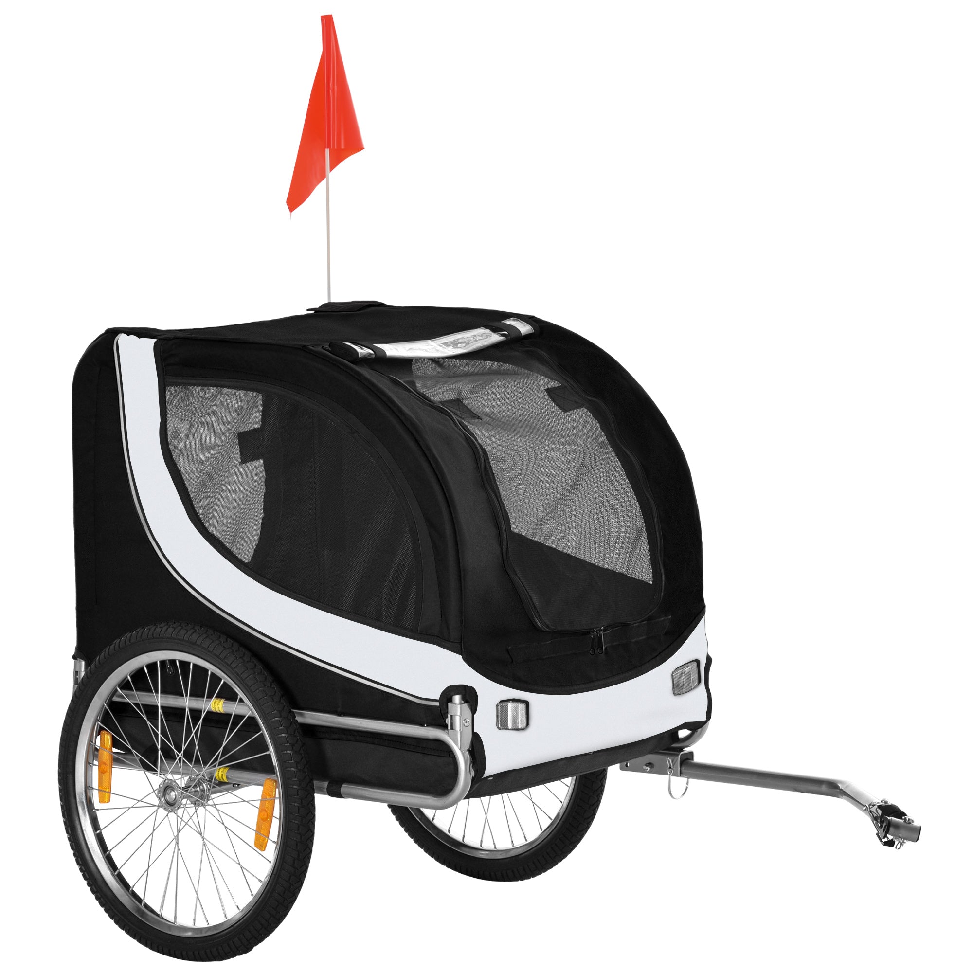 Pawhut folding 2025 dog bike trailer