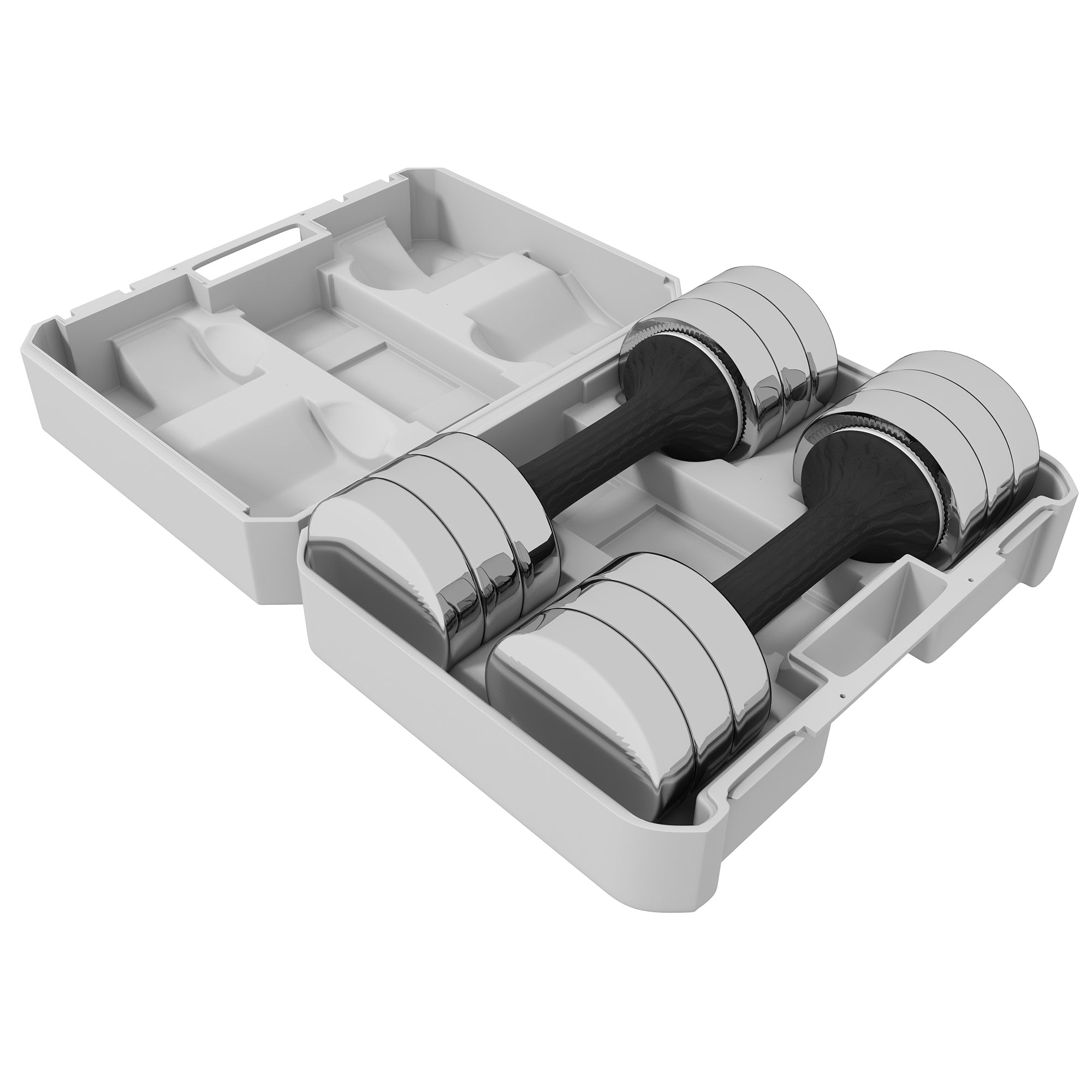 SPORTNOW Adjustable Dumbbells Weights Set with Storage Box 10kg x 2