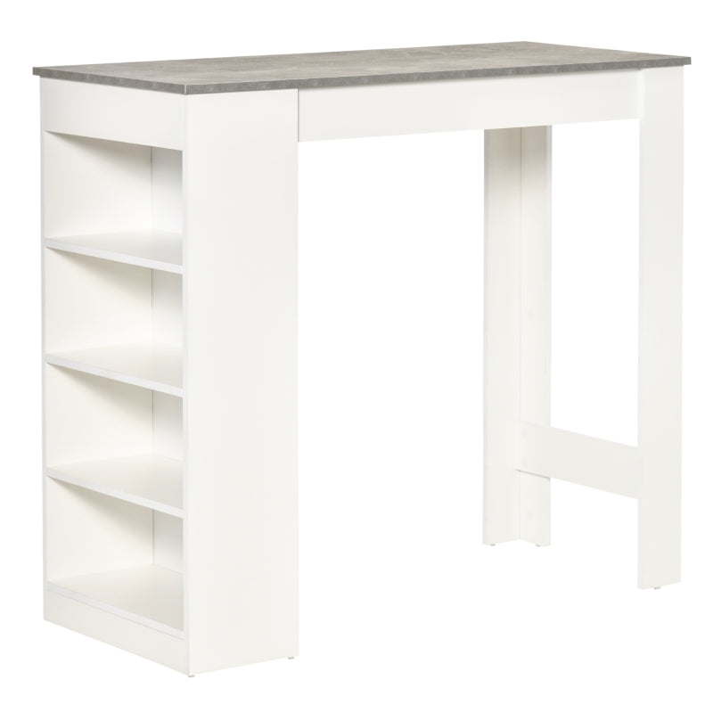 High table deals with shelves