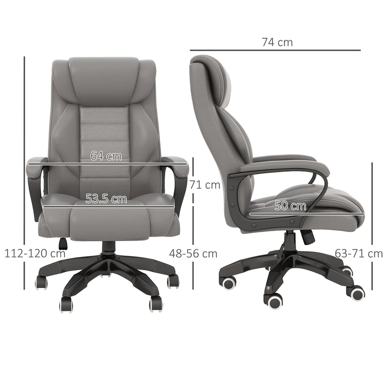 Vinsetto High Back 6 Points Vibration Massage Executive Office Chair, Grey