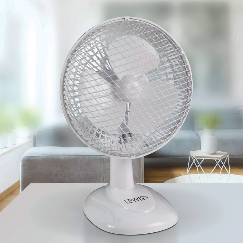 Lewis's  6 Inch Desk Fan - White