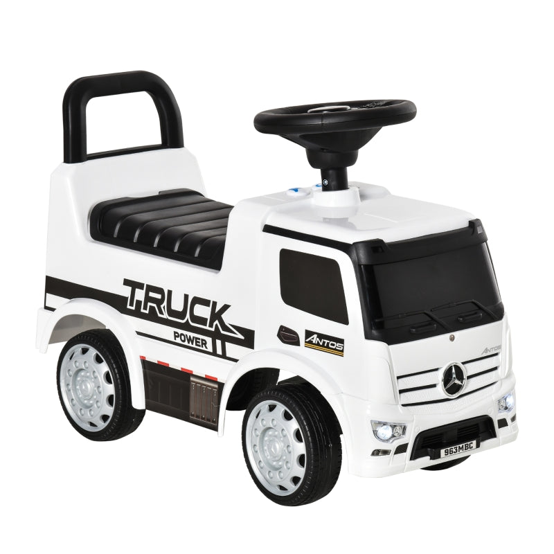 HOMCOM Kids Ride On Car Mercedes Benz Truck - White