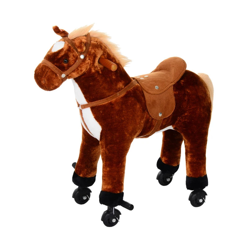 HOMCOM  Children's Walking Horse - Brown