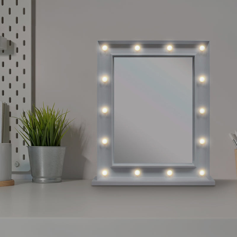 Dressing Table Make Up Mirror with Hollywood LED Light 40x50cm