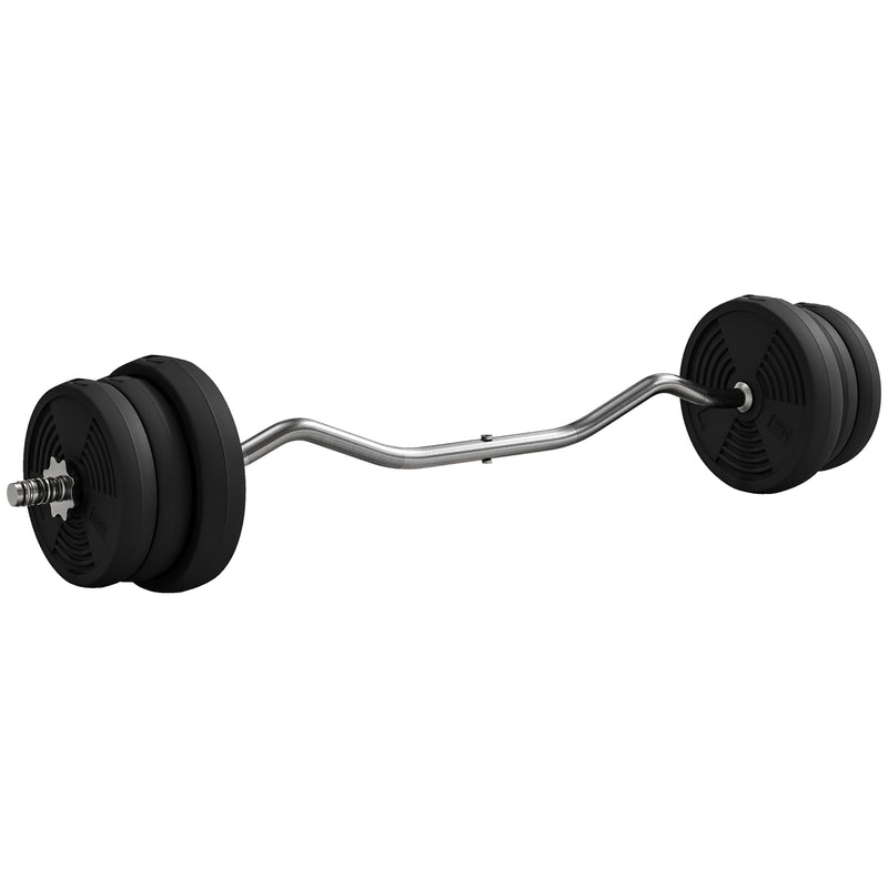 SPORTNOW 25KG Adjustable Barbell Weights Set for Home Gym Strength Training