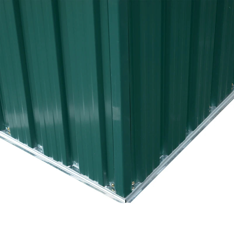 Outsunny Metal Garden Shed 260L x 133W x 200Hcm - Green