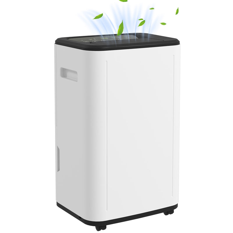 HOMCOM 20L/Day 6L Dehumidifier, Portable Quiet Air Dehumidifier for Laundry