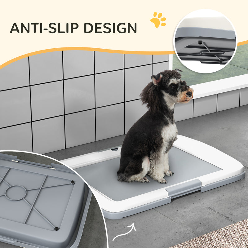 PawHut Dog Toilet Tray, Dog Litter Tray for Training Dogs, 63 x 49 x 6cm