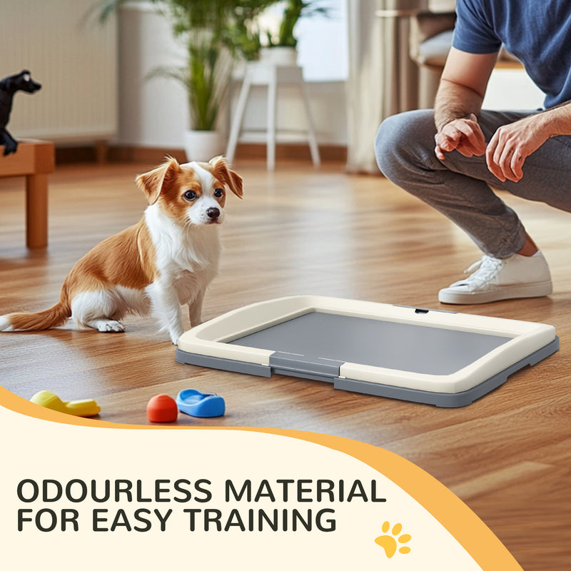 PawHut Dog Toilet Tray, Dog Litter Tray for Training Dogs, 63 x 49 x 6cm