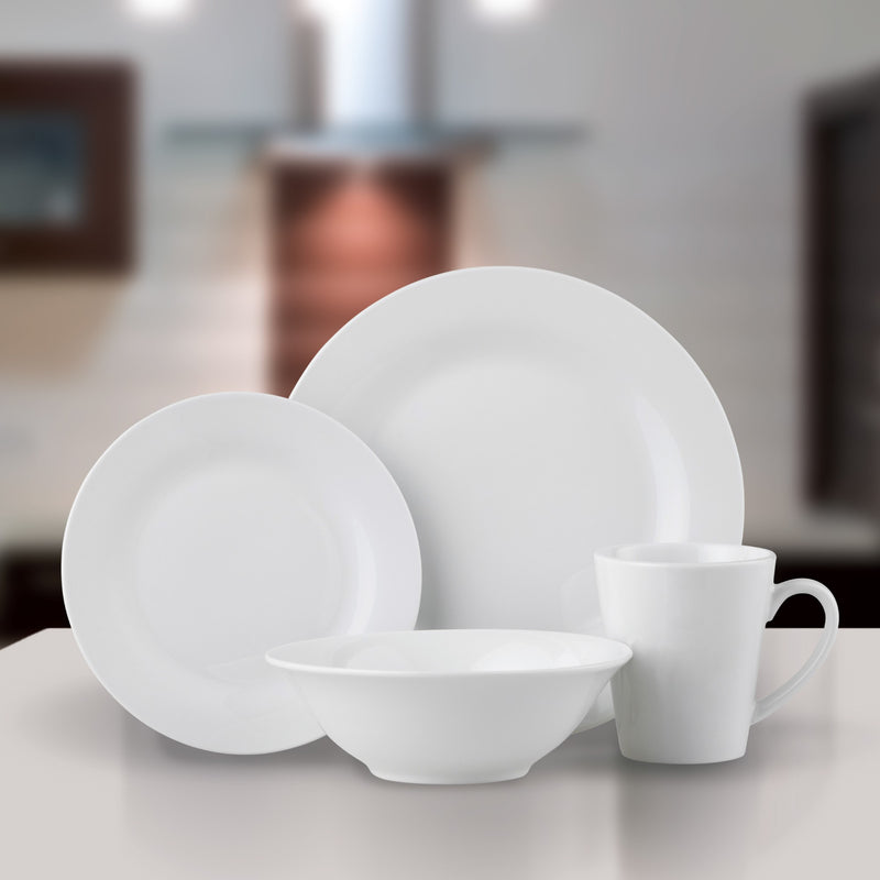 Lewis's 16 Piece Dinner Set - Arctic White