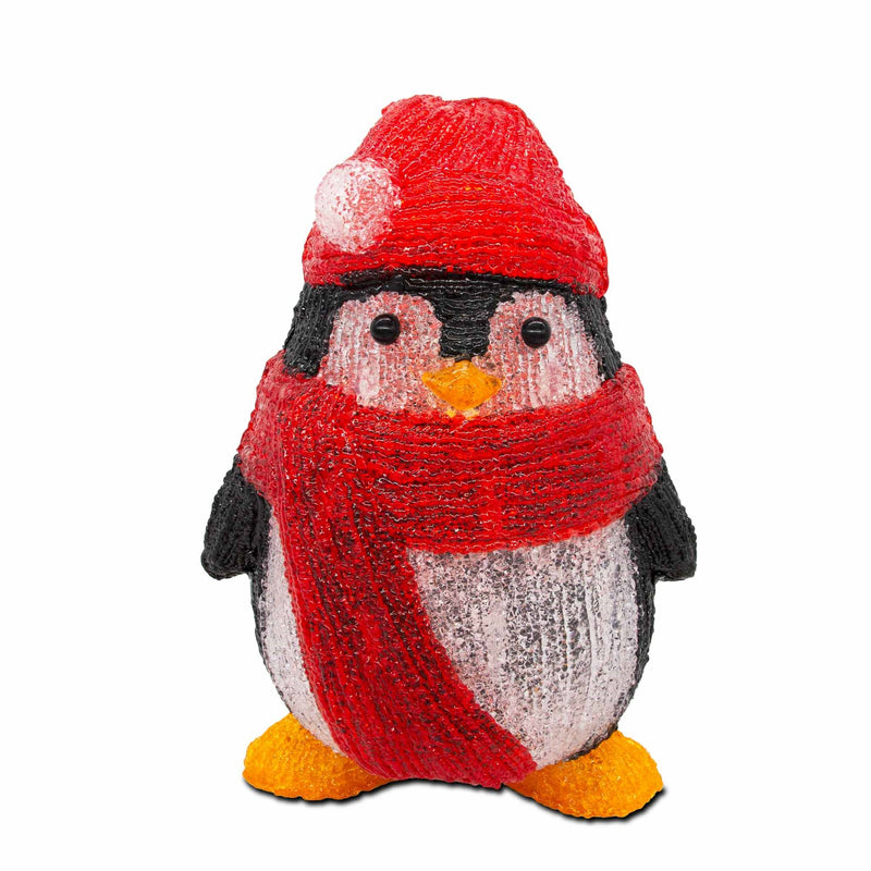 Christmas Sparkle Acrylic Penguin 30cm with 30 White LEDs