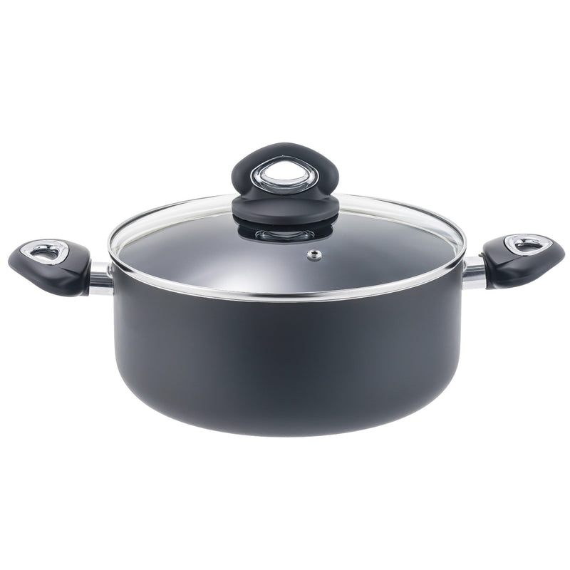 Lewis's Gourmet Non-Stick 24cm Casserole With Tempered Glass Lid