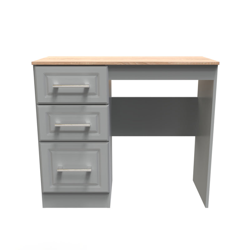 Kingston Ready Assembled Dressing Table  - Dust Grey & Bardolino Oak