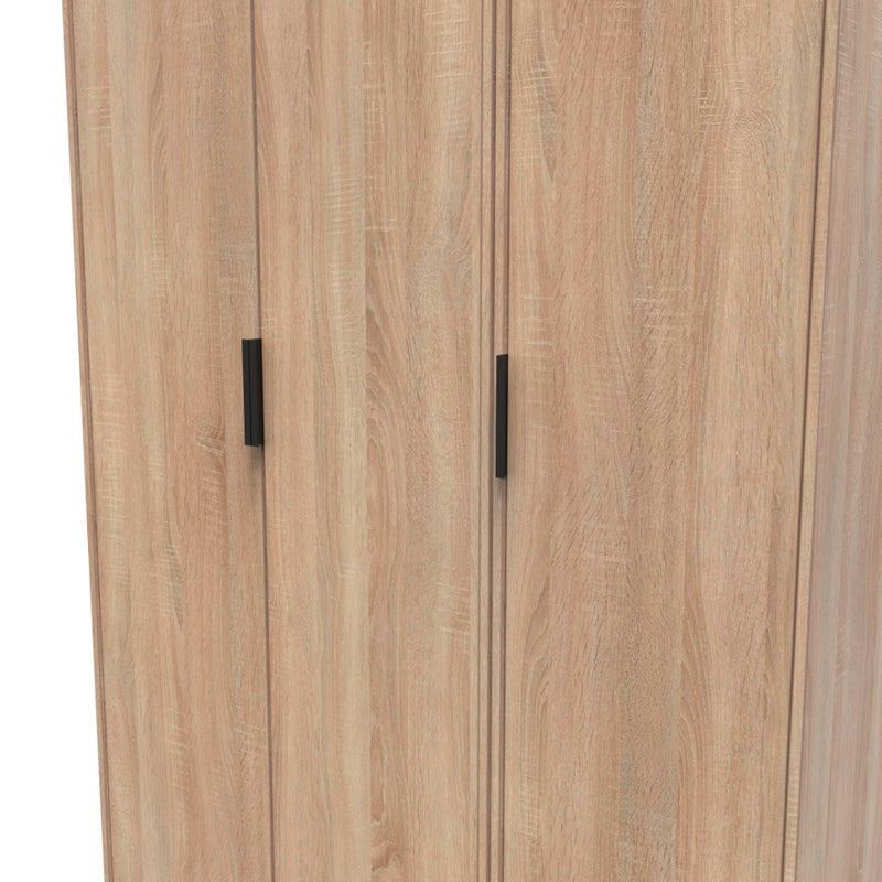 Helsinki Ready Assembled Wardrobe with 3 Doors  - Bardolino Oak