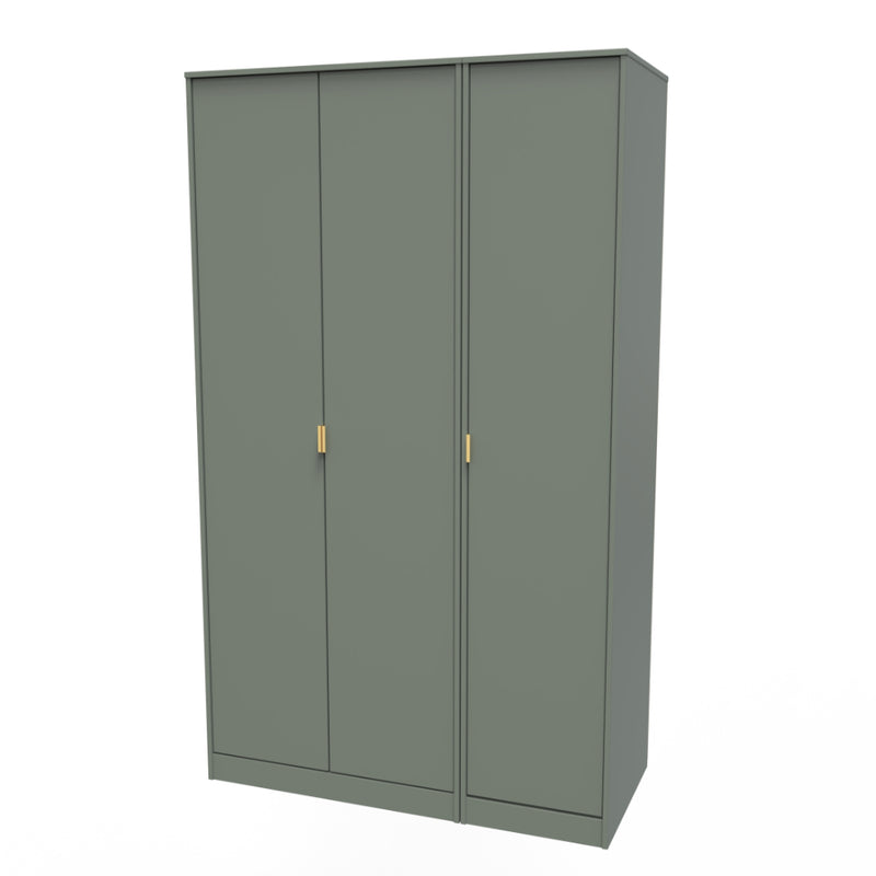 Harare Ready Assembled Wardrobe with 3 Doors  - Reed Green