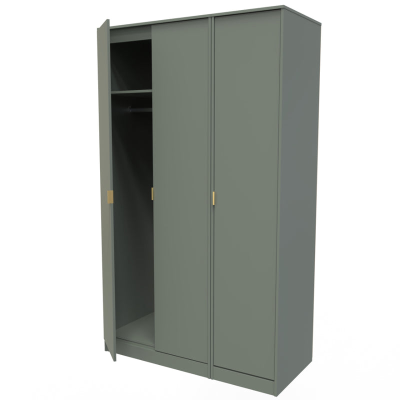 Harare Ready Assembled Wardrobe with 3 Doors  - Reed Green