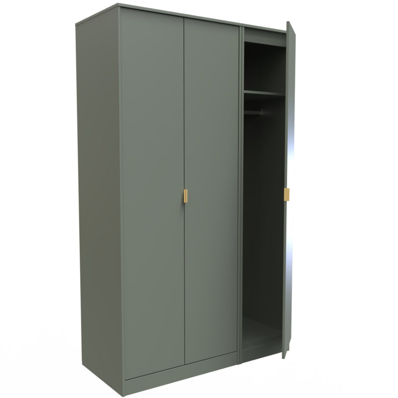 Harare Ready Assembled Wardrobe with 3 Doors  - Reed Green