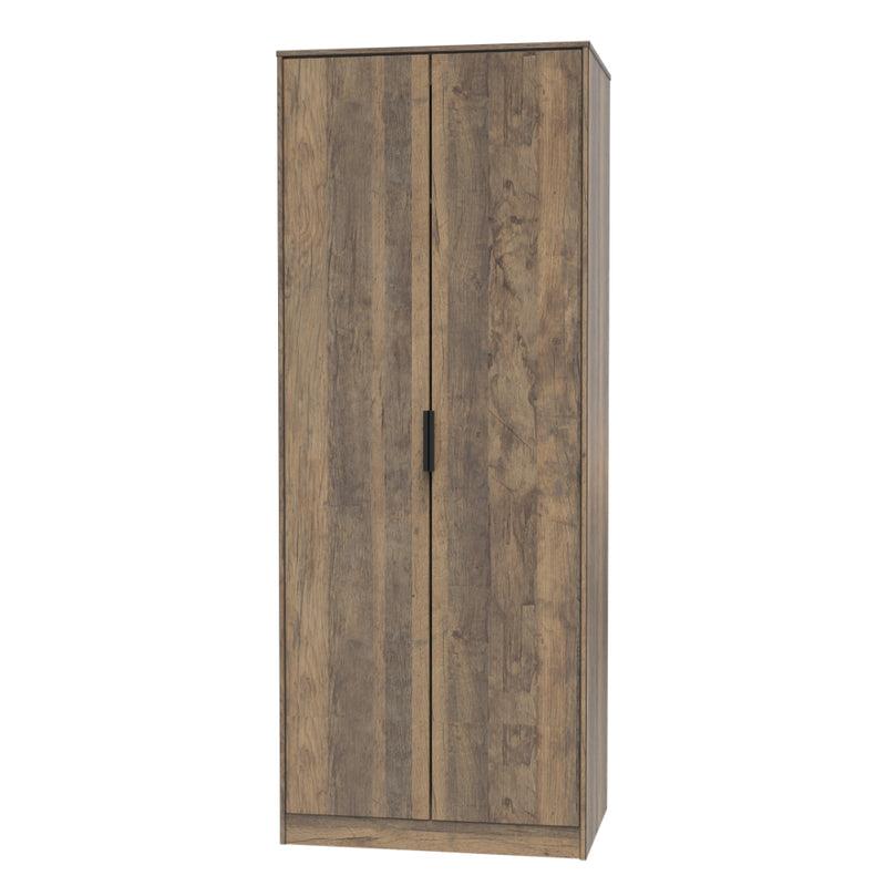 Havana Ready Assembled Wardrobe with 2 Doors  - Vintage Oak