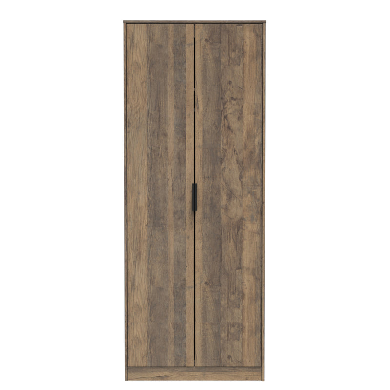 Havana Ready Assembled Wardrobe with 2 Doors  - Vintage Oak