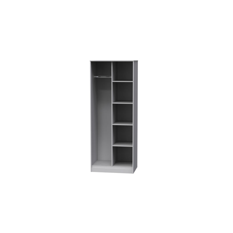 Glitz Ready Assembled Open Wardrobe  - Shadow Matt & Grey