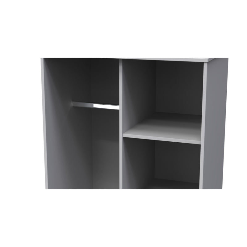 Glitz Ready Assembled Open Wardrobe  - Shadow Matt & Grey