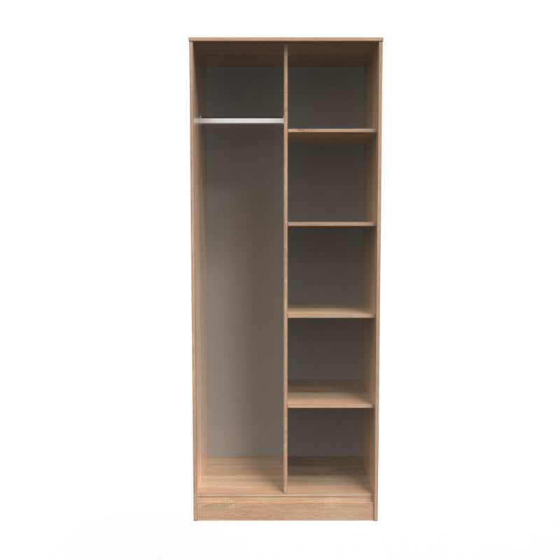 Helsinki Ready Assembled Open Wardrobe  - Bardolino Oak