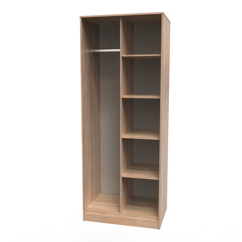 Helsinki Ready Assembled Open Wardrobe  - Bardolino Oak