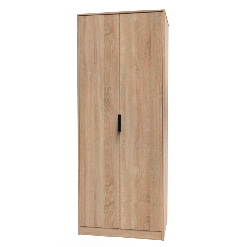 Helsinki Ready Assembled Wardrobe with 2 Doors  - Bardolino Oak