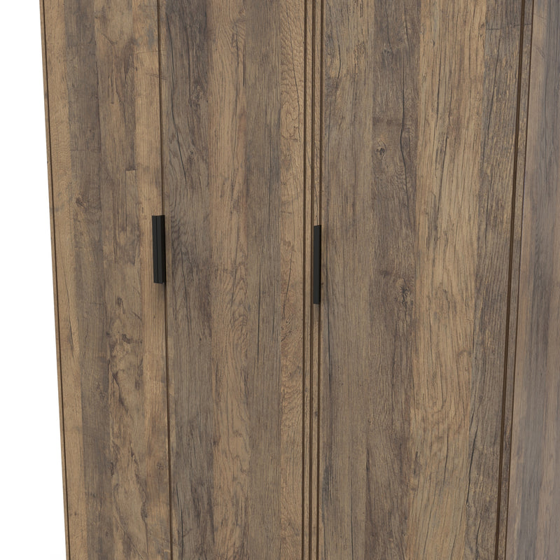 Havana Ready Assembled Wardrobe with 3 Doors  - Vintage Oak