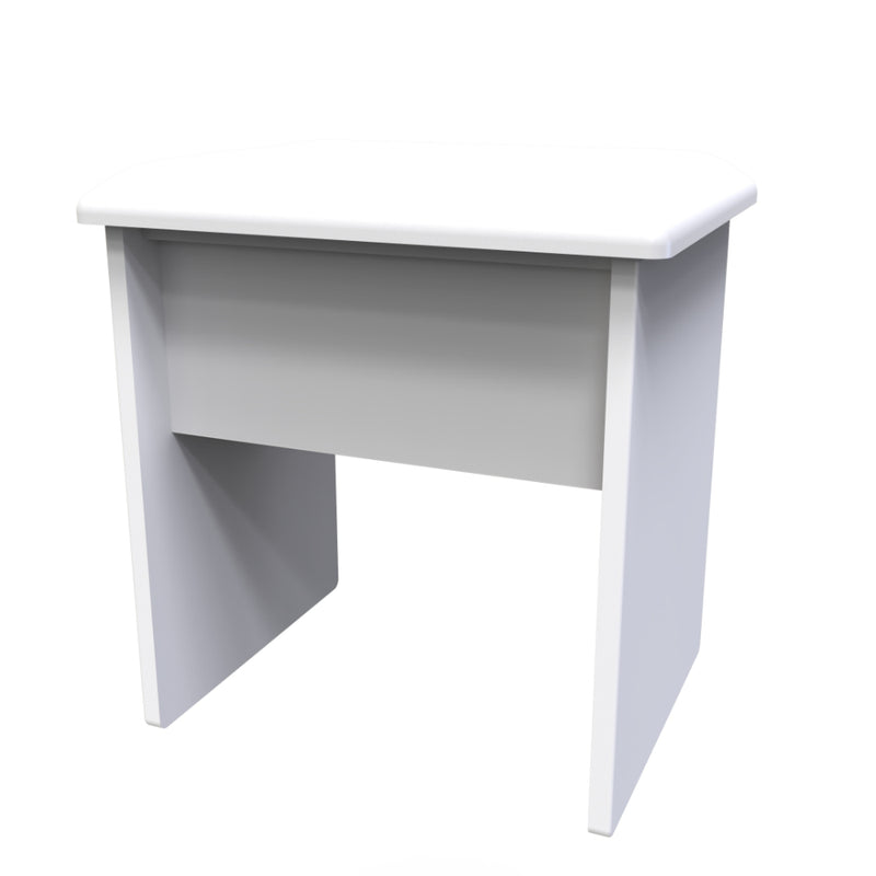 Havana Ready Assembled Dressing Table Stool  - White Matt