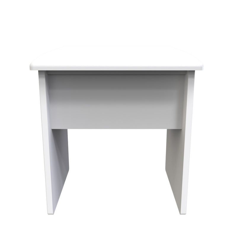 Havana Ready Assembled Dressing Table Stool  - White Matt