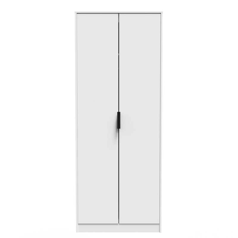 Helsinki Ready Assembled Wardrobe with 2 Doors  - White Matt