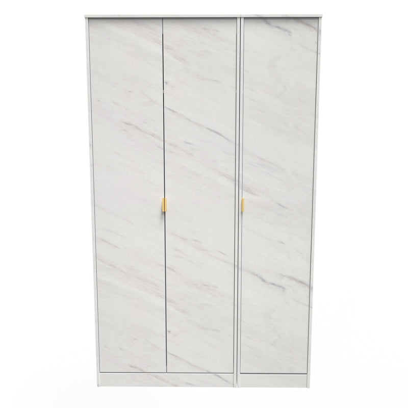 Harare Ready Assembled Wardrobe with 3 Doors  - Marble