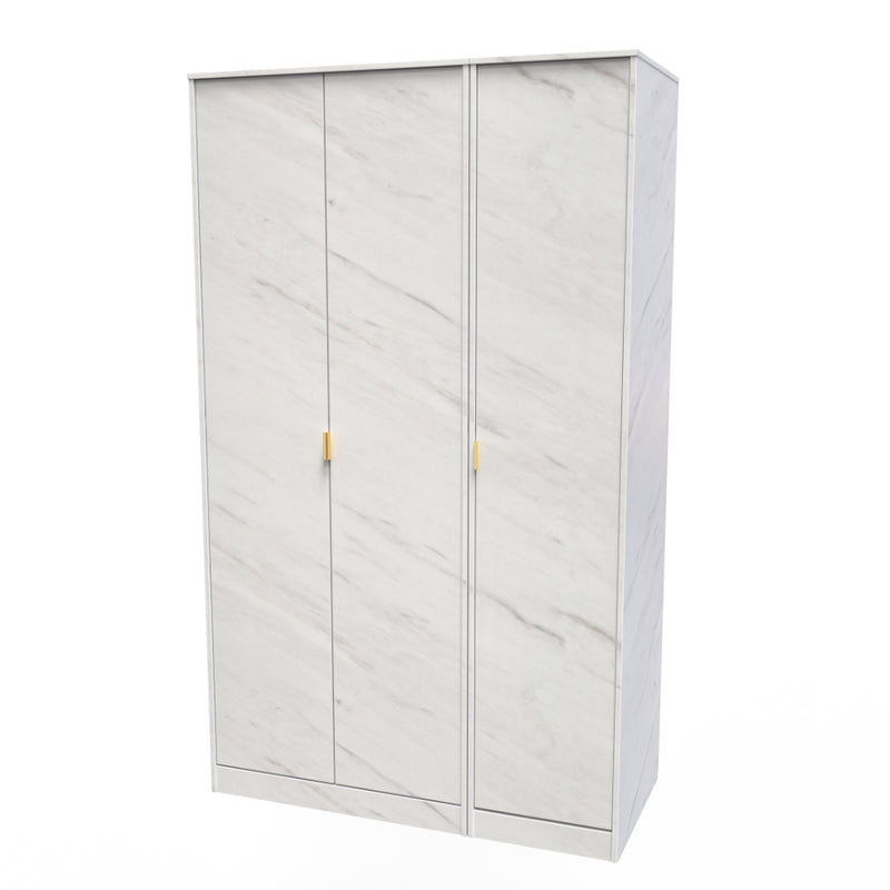 Harare Ready Assembled Wardrobe with 3 Doors  - Marble