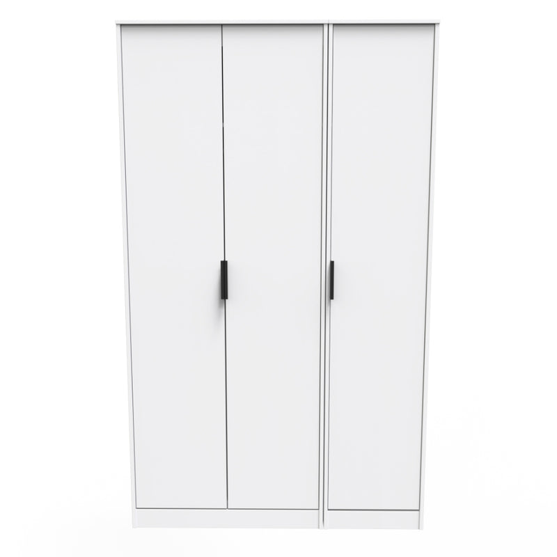Helsinki Ready Assembled Wardrobe with 3 Doors  - White Matt