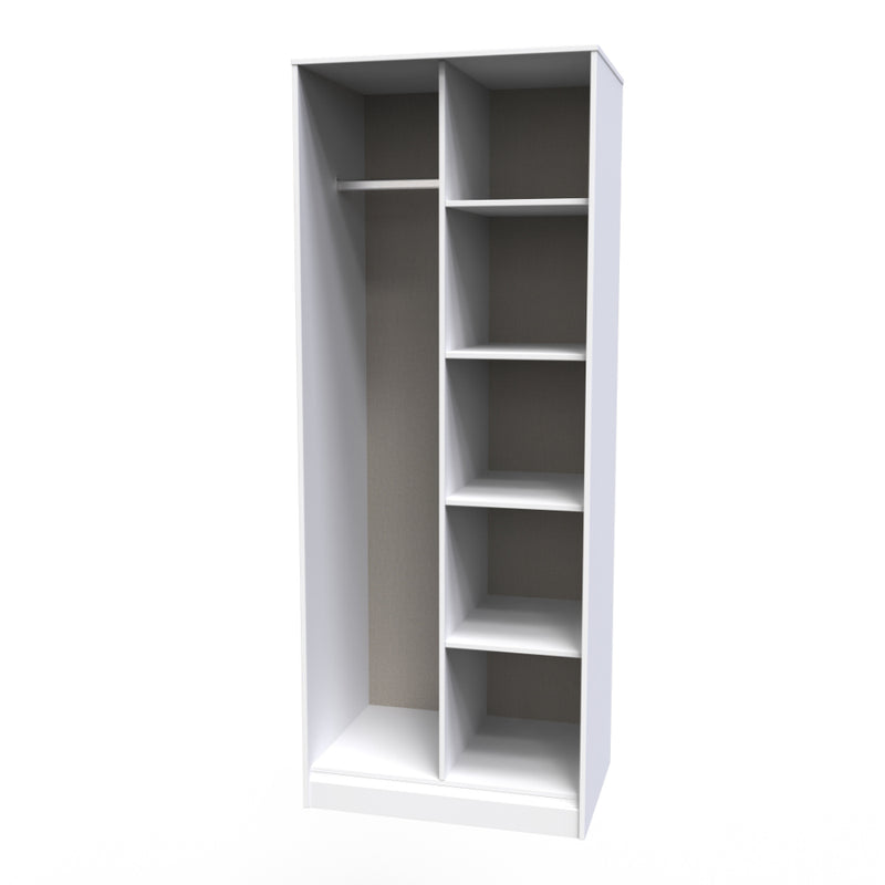 Helsinki Ready Assembled Open Wardrobe  - White Matt