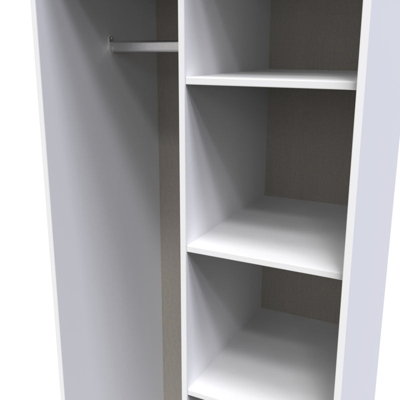 Helsinki Ready Assembled Open Wardrobe  - White Matt