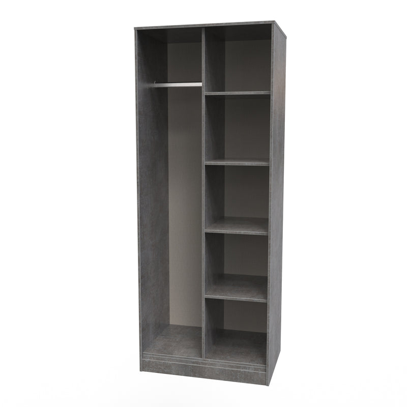 Haiti Ready Assembled Open Wardrobe  - Pewter