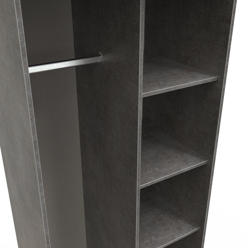 Haiti Ready Assembled Open Wardrobe  - Pewter