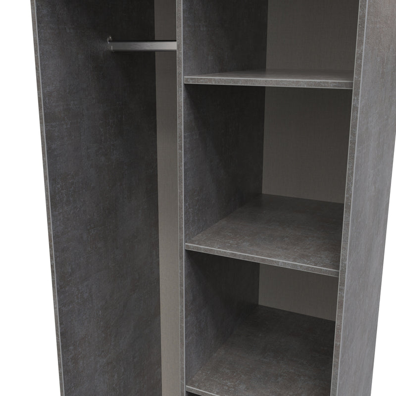 Haiti Ready Assembled Open Wardrobe  - Pewter